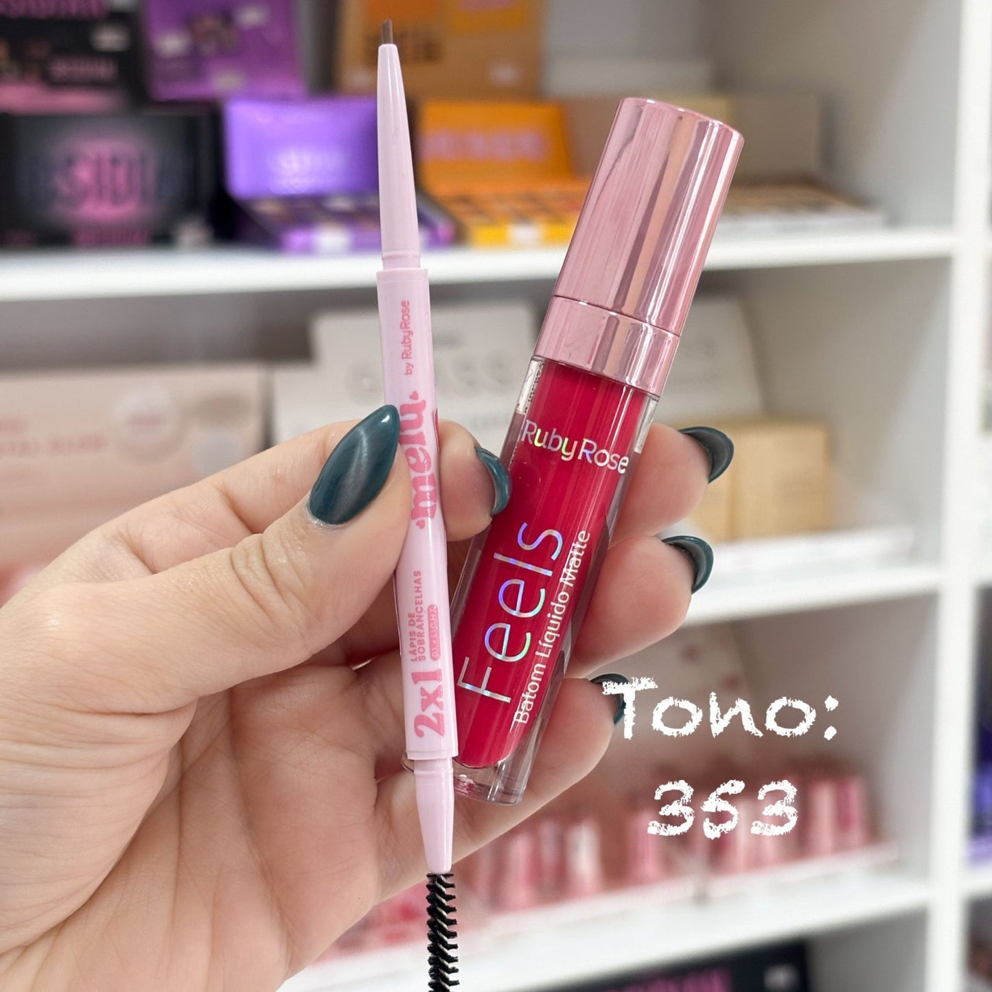 Mini Kit Labial Matte + Lápiz para Cejas by Ruby Rose