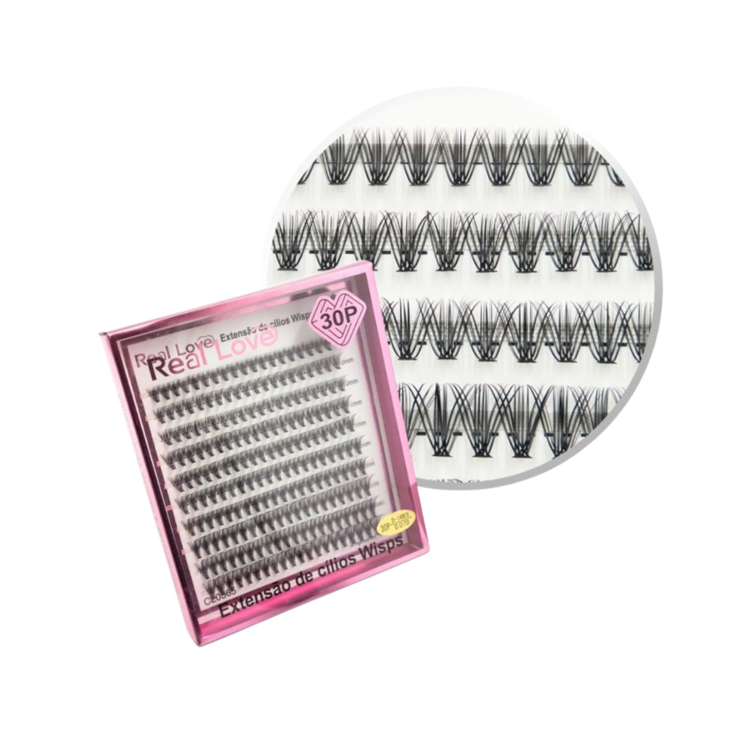 Set Pestañas Cluster 30P Real Love