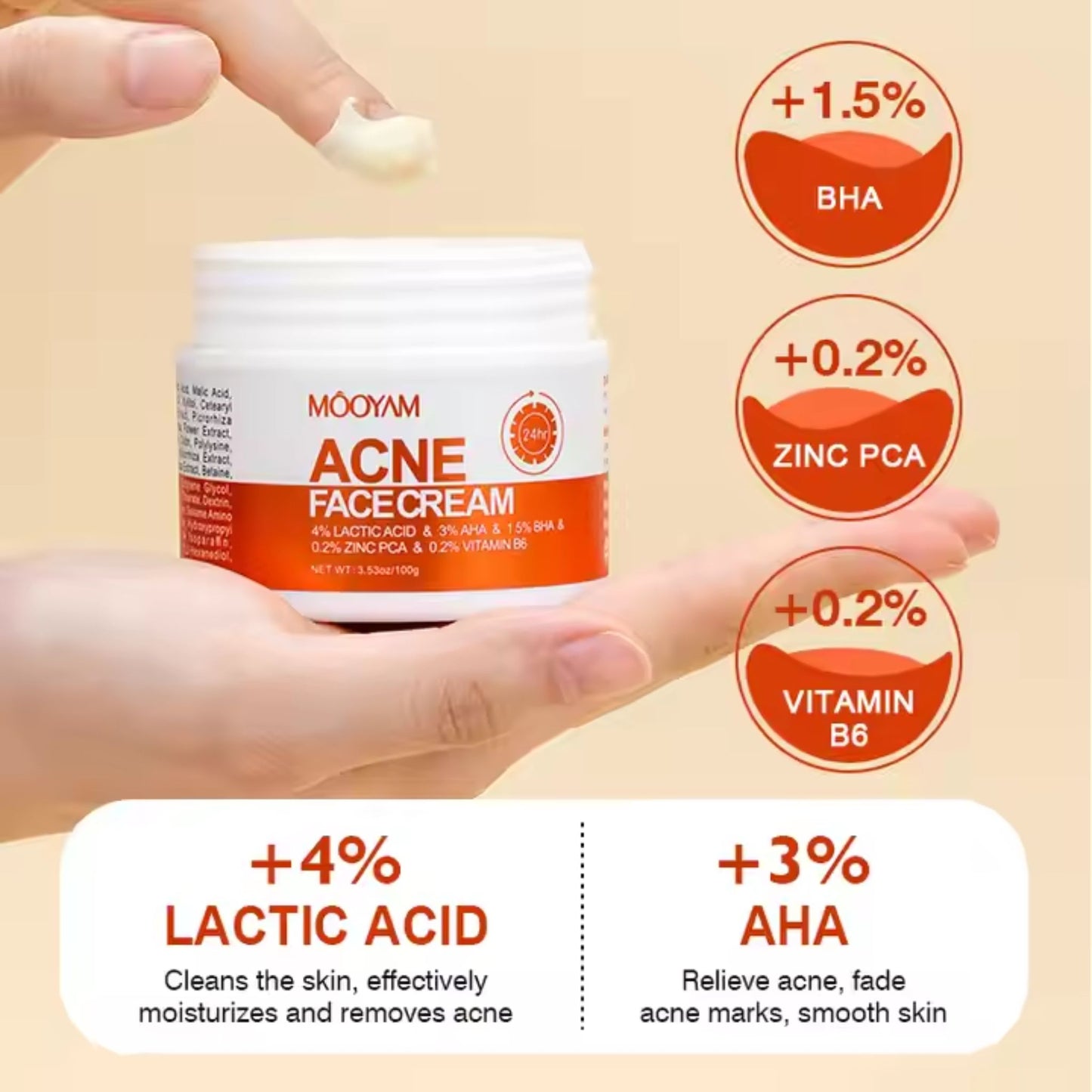 Crema Facial Anti Acné Mooyam 600022
