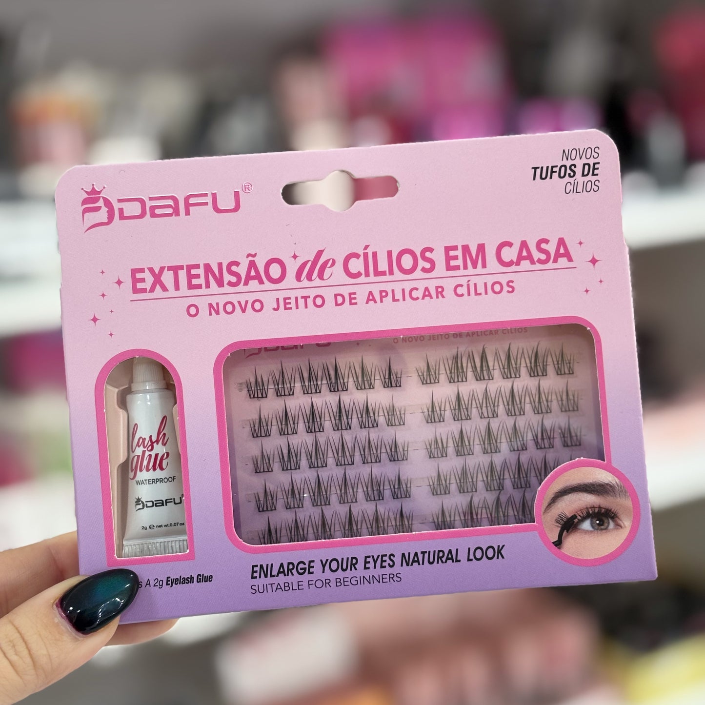 Set Pestañas + Pegamento DAFU 205-2