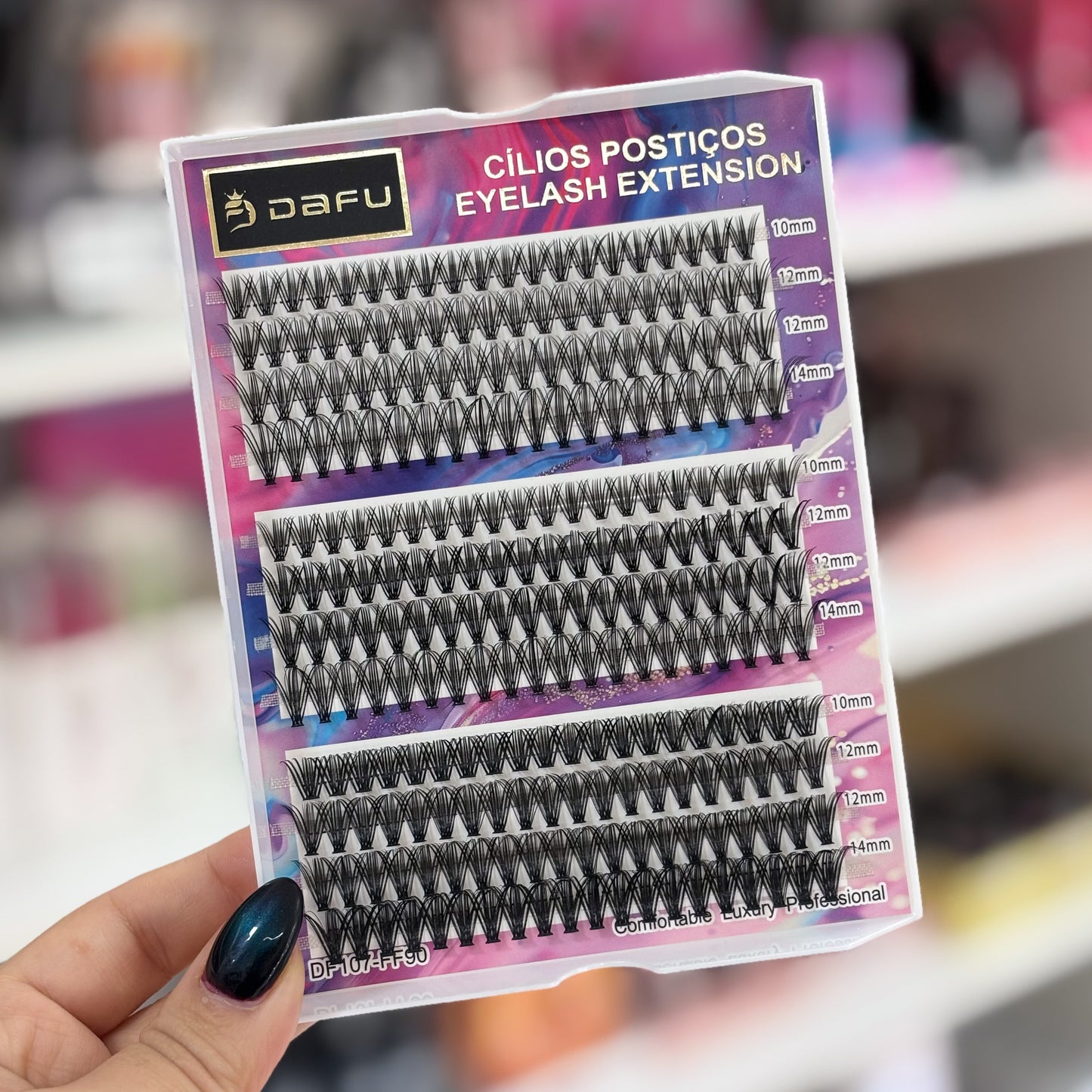 Set Pestañas Cluster Mix 20-30-40P DAFU – Efecto Volumen Profesional