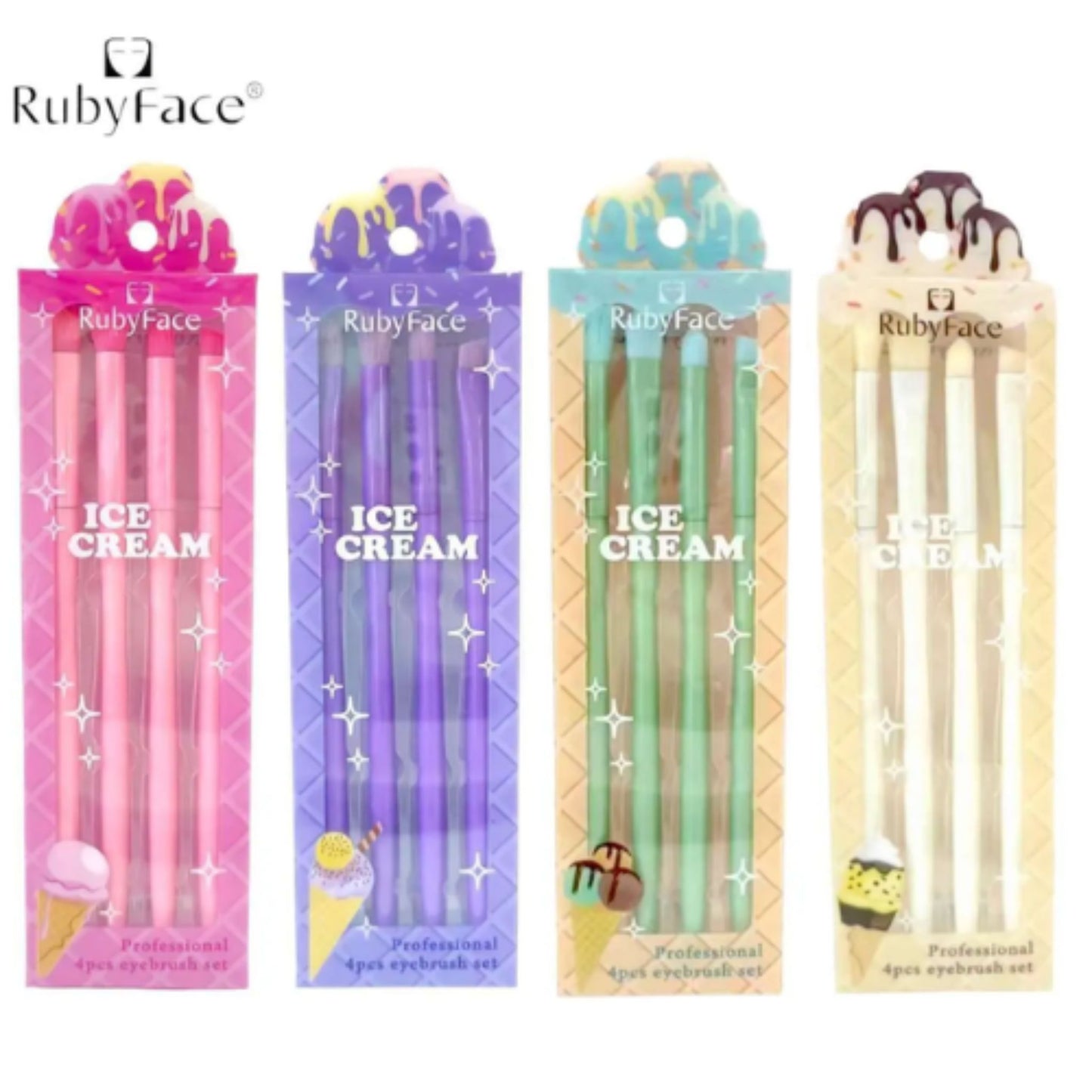 Kit de 4 Brochas Ruby Face BQL04