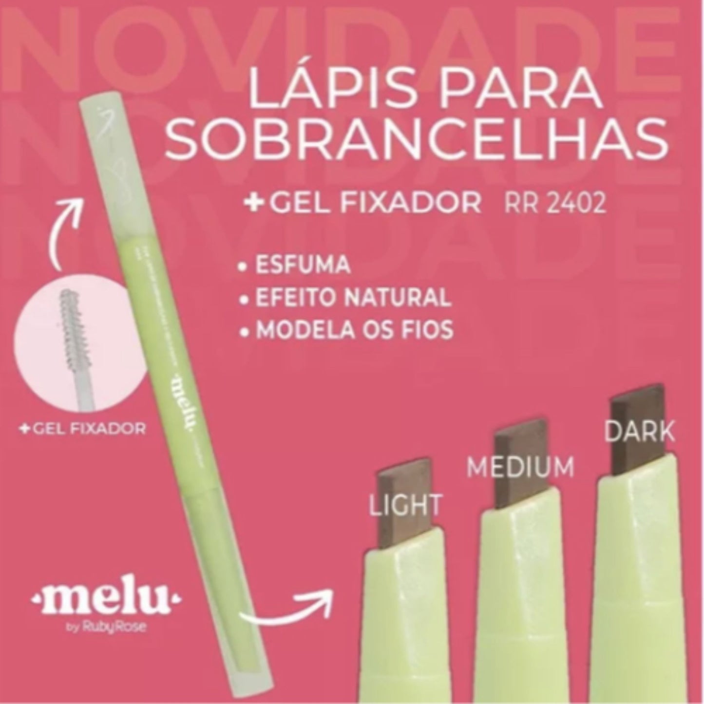 Lápiz + Gel para Cejas Melu Ruby Rose RR2402