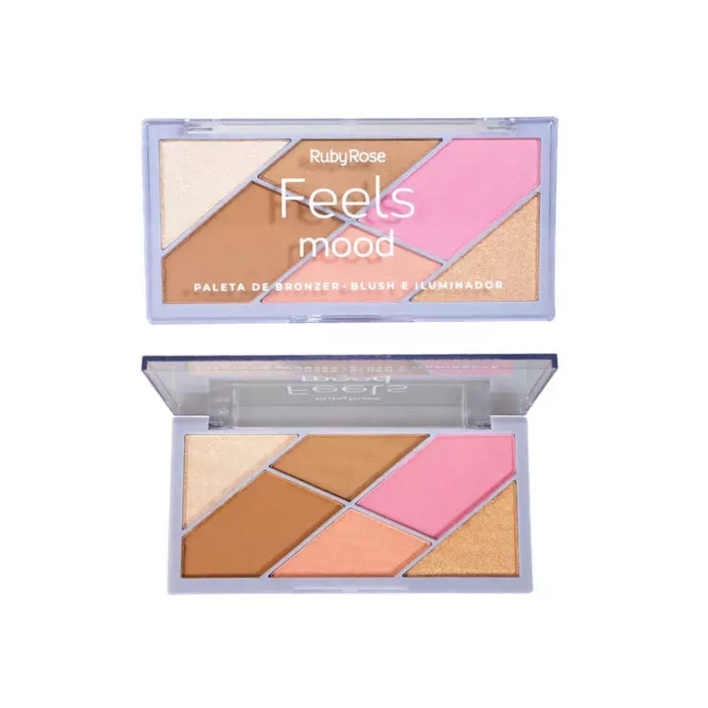 Paleta de Bronzer, Blush e Iluminador Ruby Rose HB7528