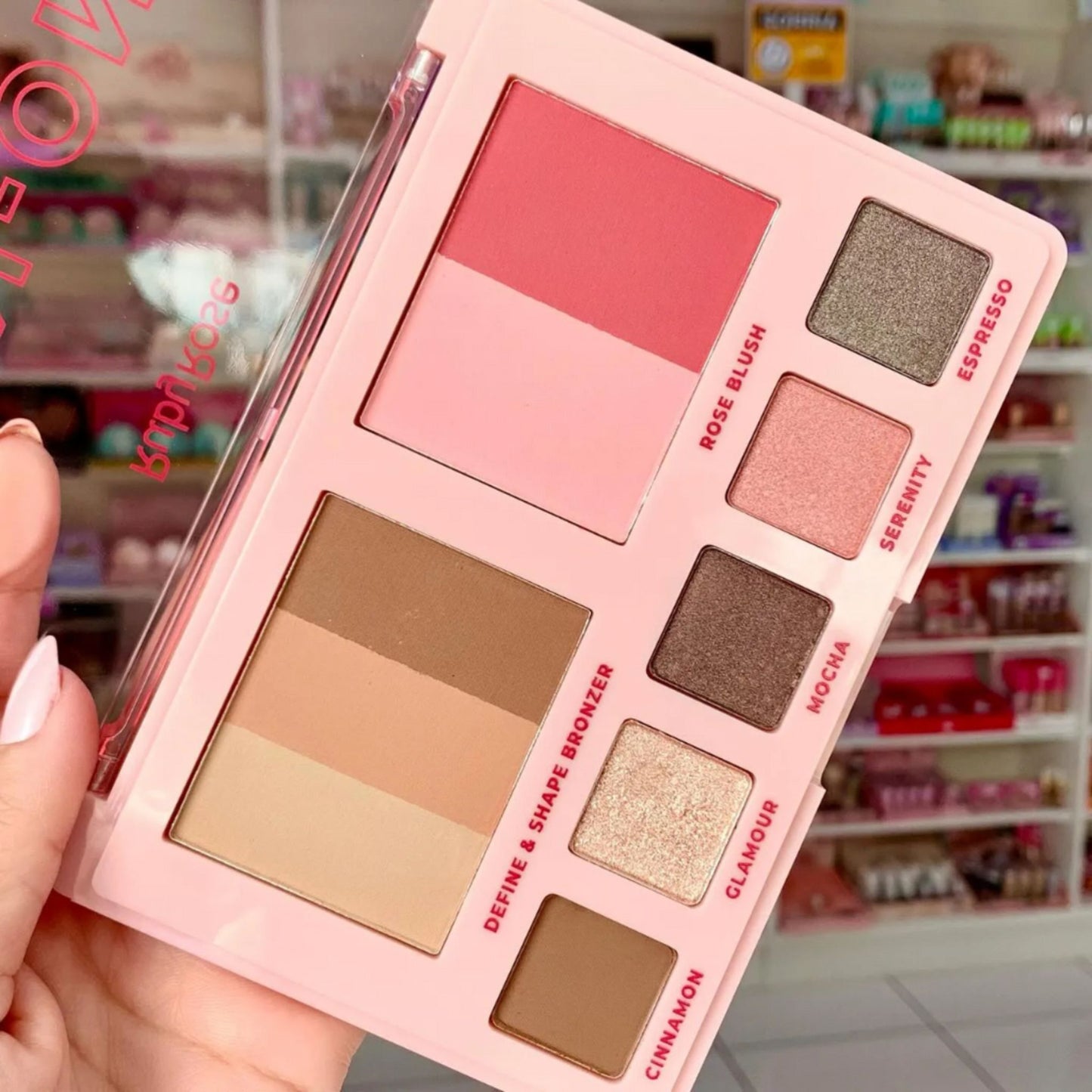 Paleta de Contorno, Rubor & Iluminador All In One Línea Rosa Ruby Rose HBM1002