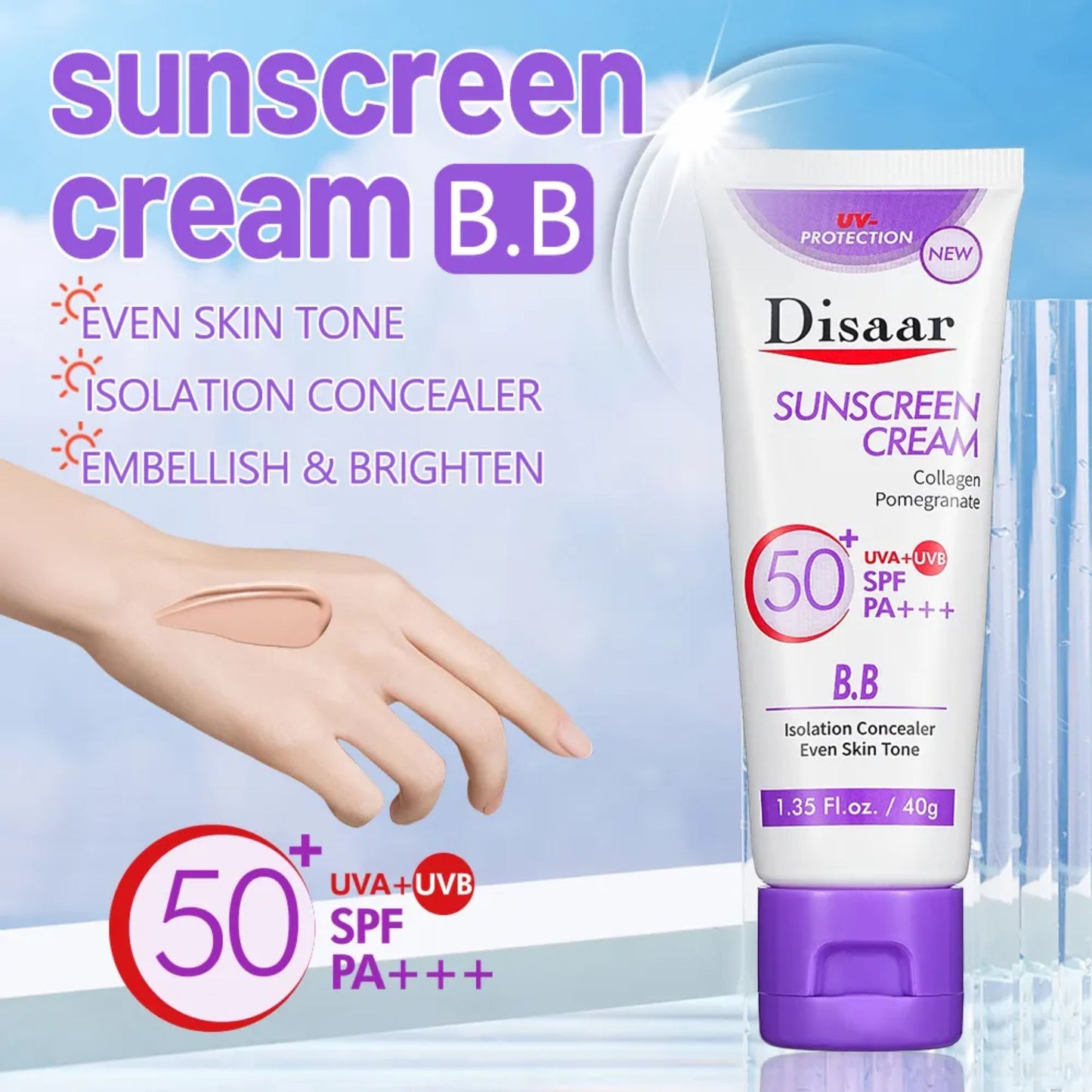 Protector Solar BB Cream SPF50 Disaar DS5397