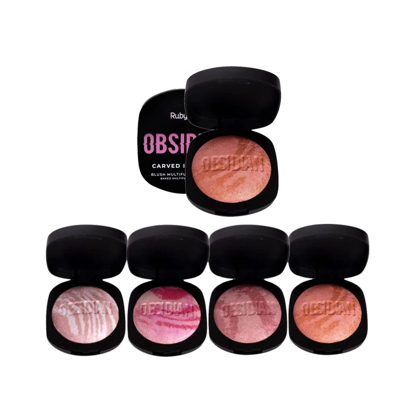 Rubor/Iluminador Multifuncional Obsidian Ruby Rose HB1002