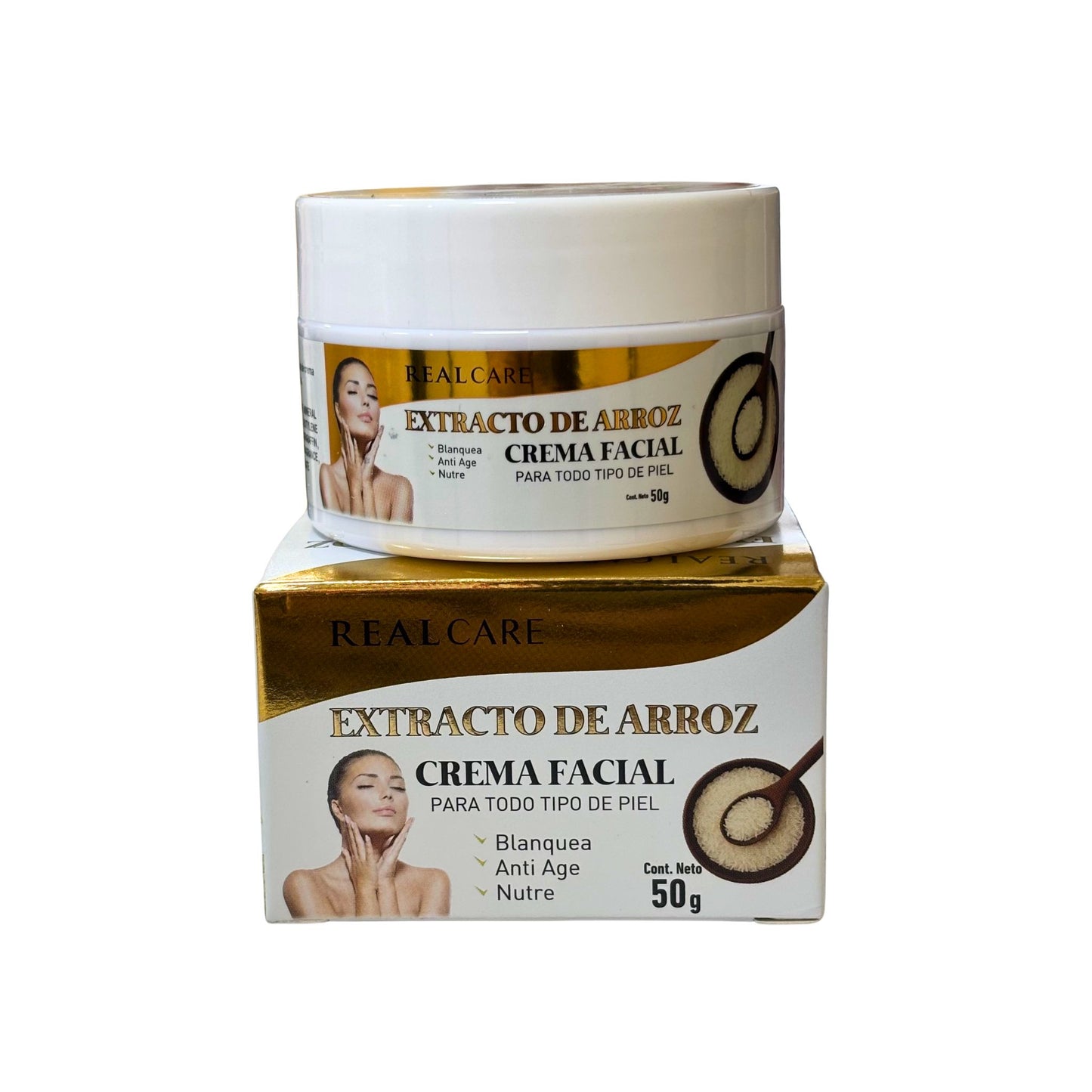 Crema Facial con Extracto de Arroz Real Care