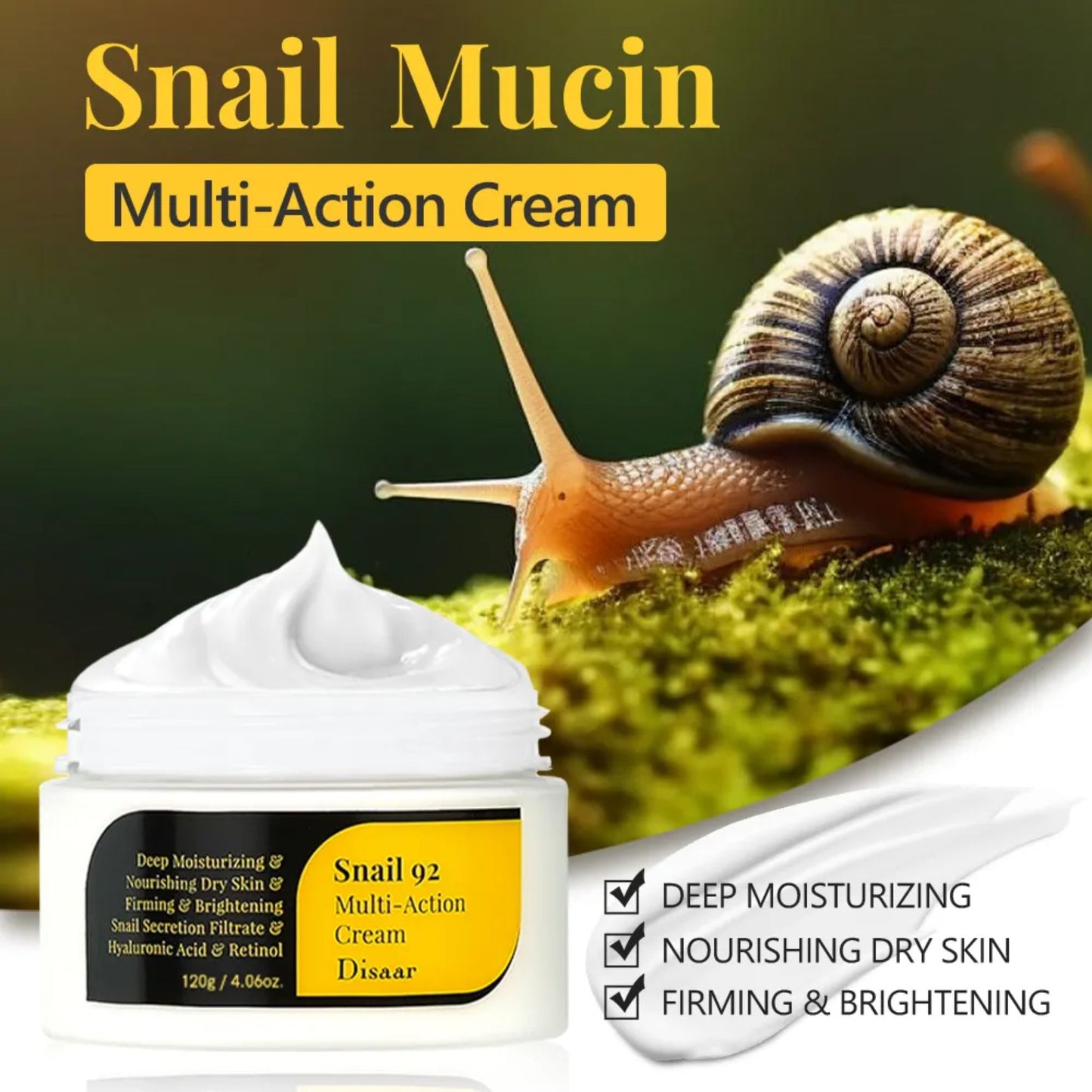 Crema Facial Snail Mucin 92 Disaar DS5472