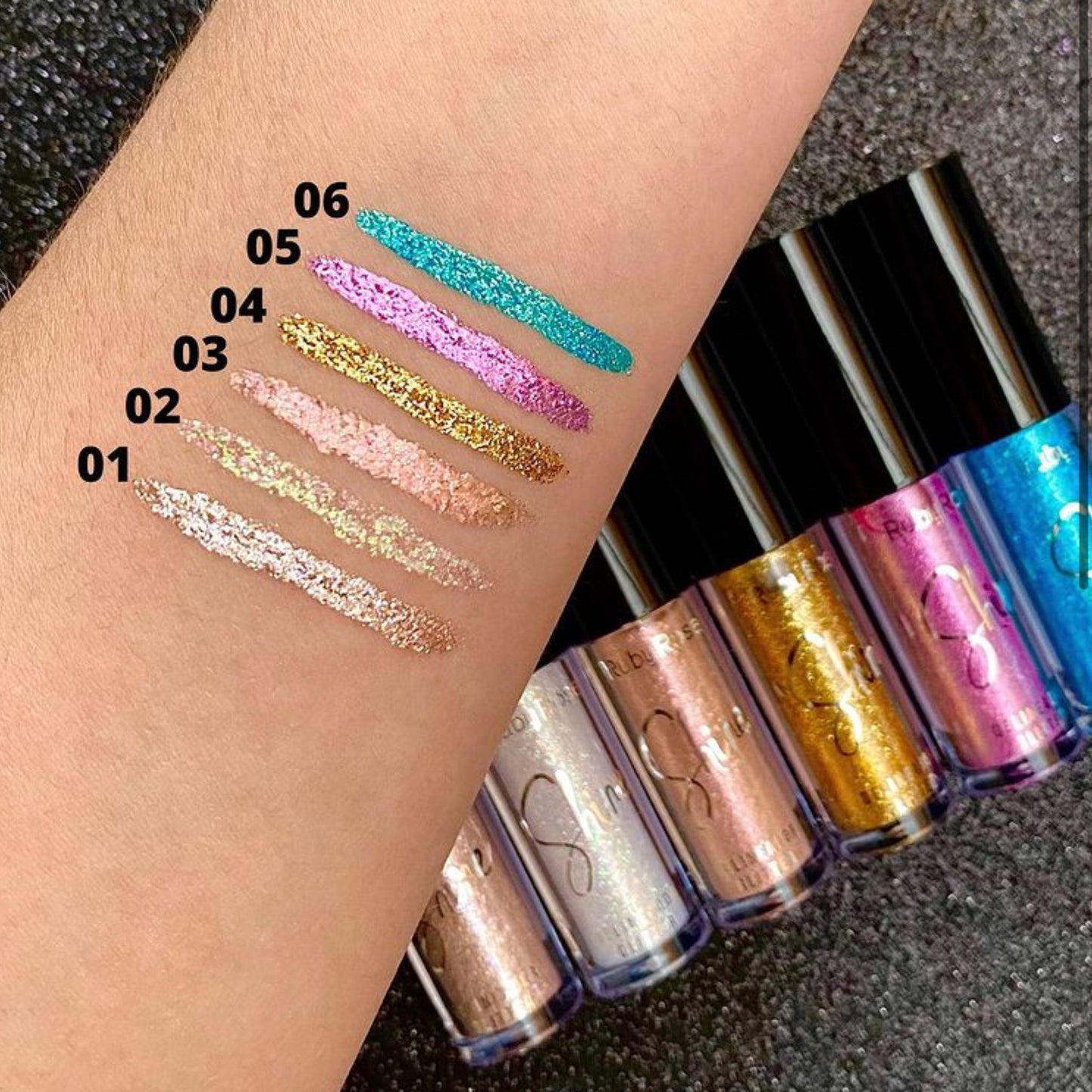 Delineador Glitters Shine Ruby Rose