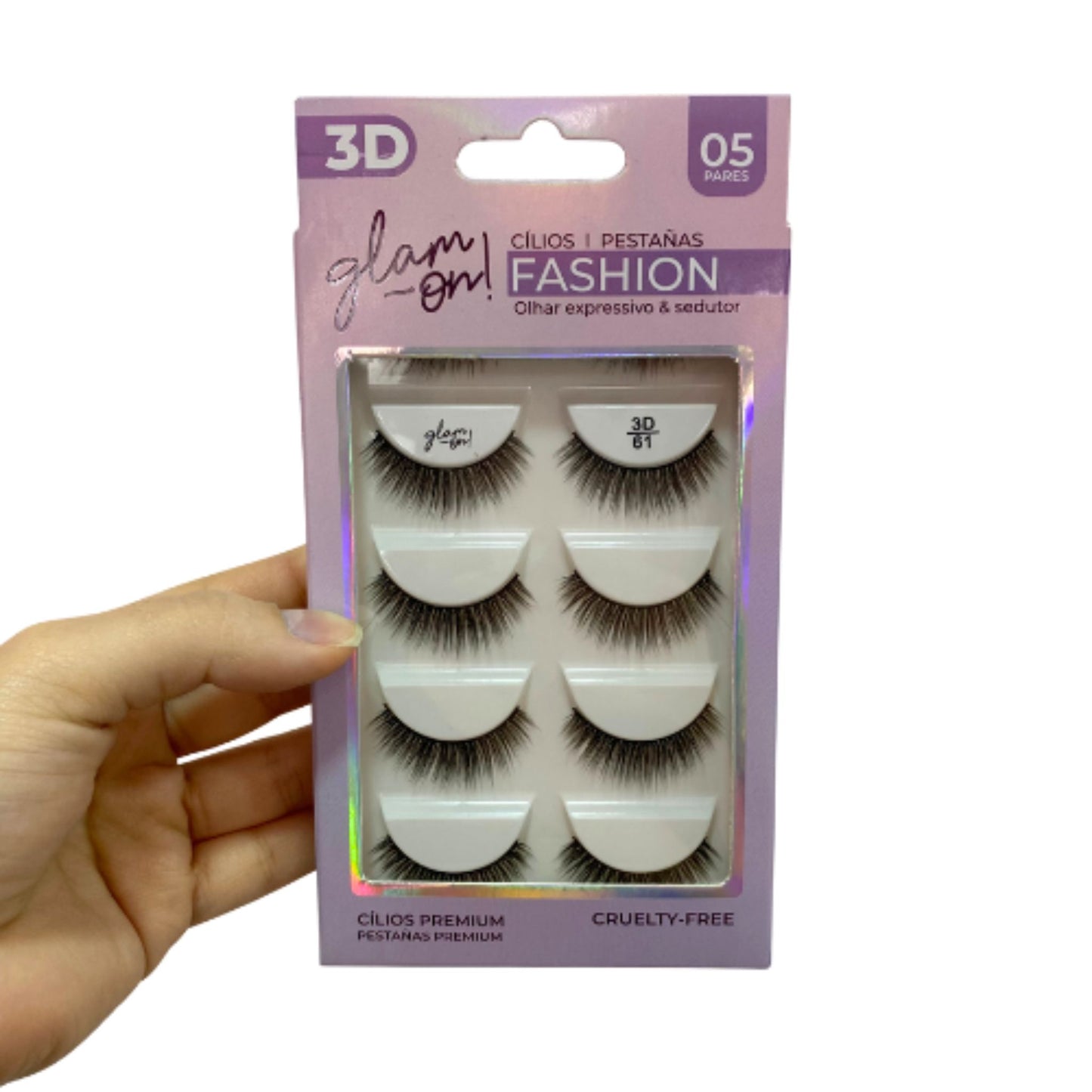 Set Pestañas 3D Glam On Fashion 5 pares #61