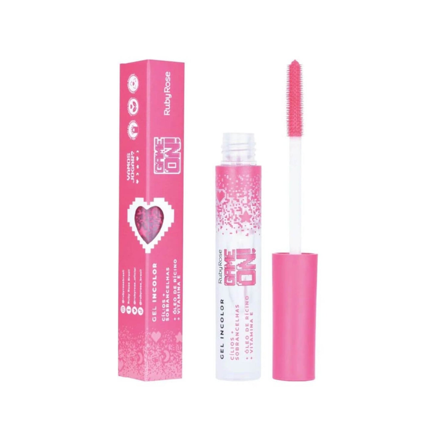 Gel Incolor para Pestañas y Cejas Game On Ruby Rose HB509