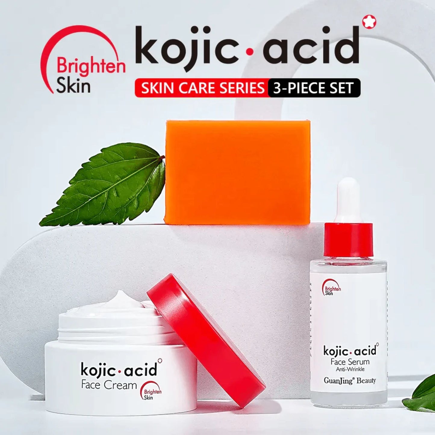 Kit Facial Kojic Acid 3 pcs de Guanjing GJ7178