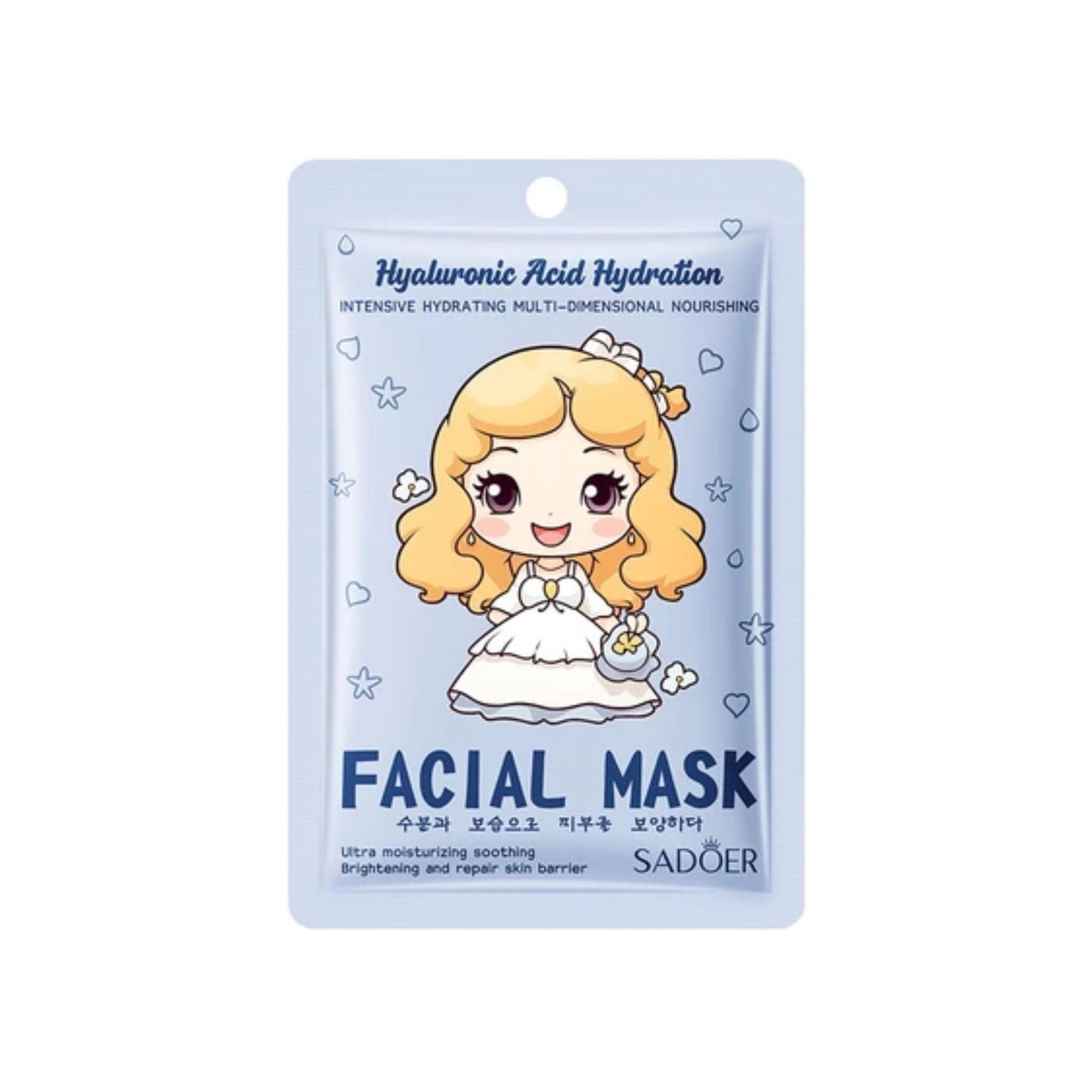 Mascarilla Facial Princesa Hyaluronic Acid Sadoer SD35998
