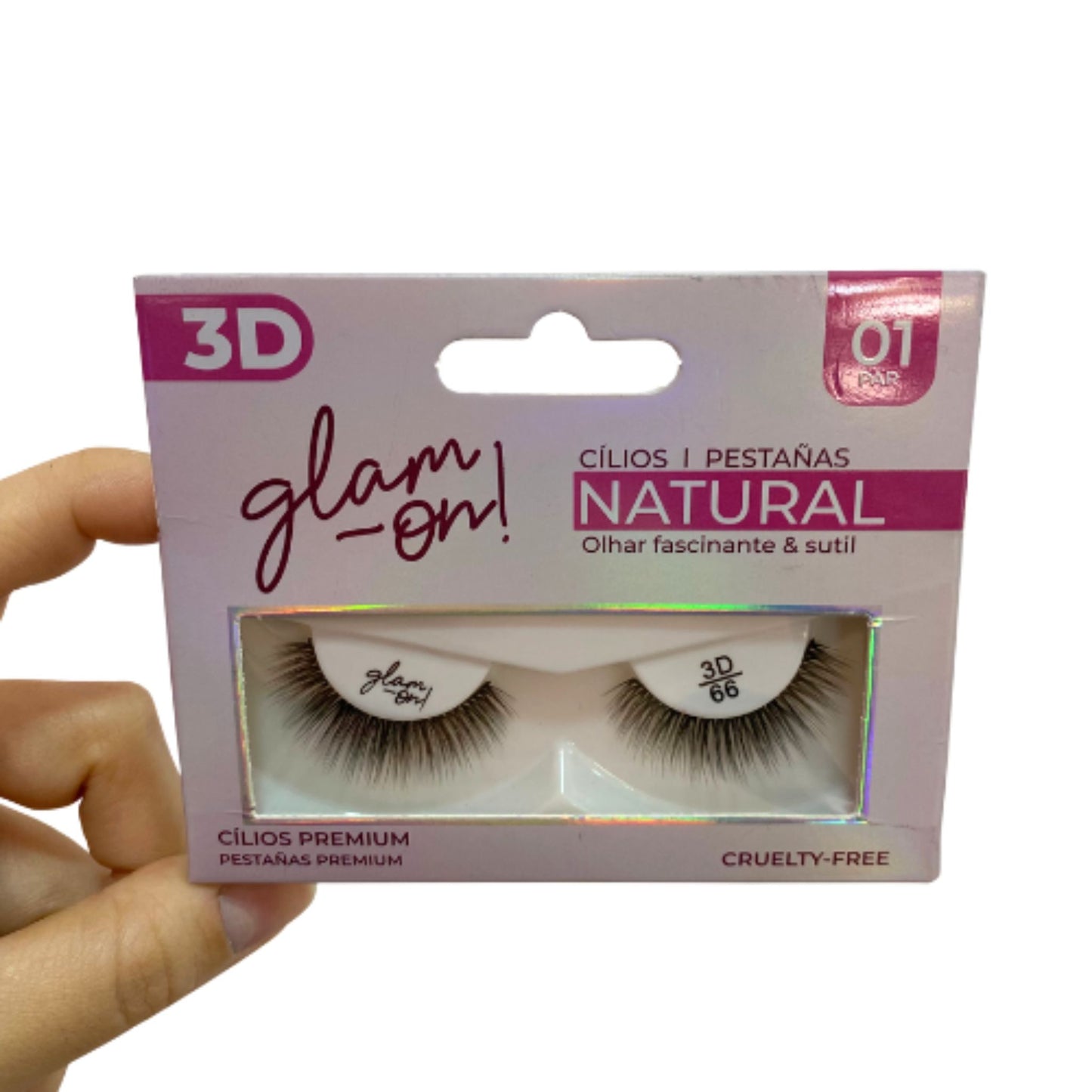 Pestaña 3D Glam On Natural 1 par #66