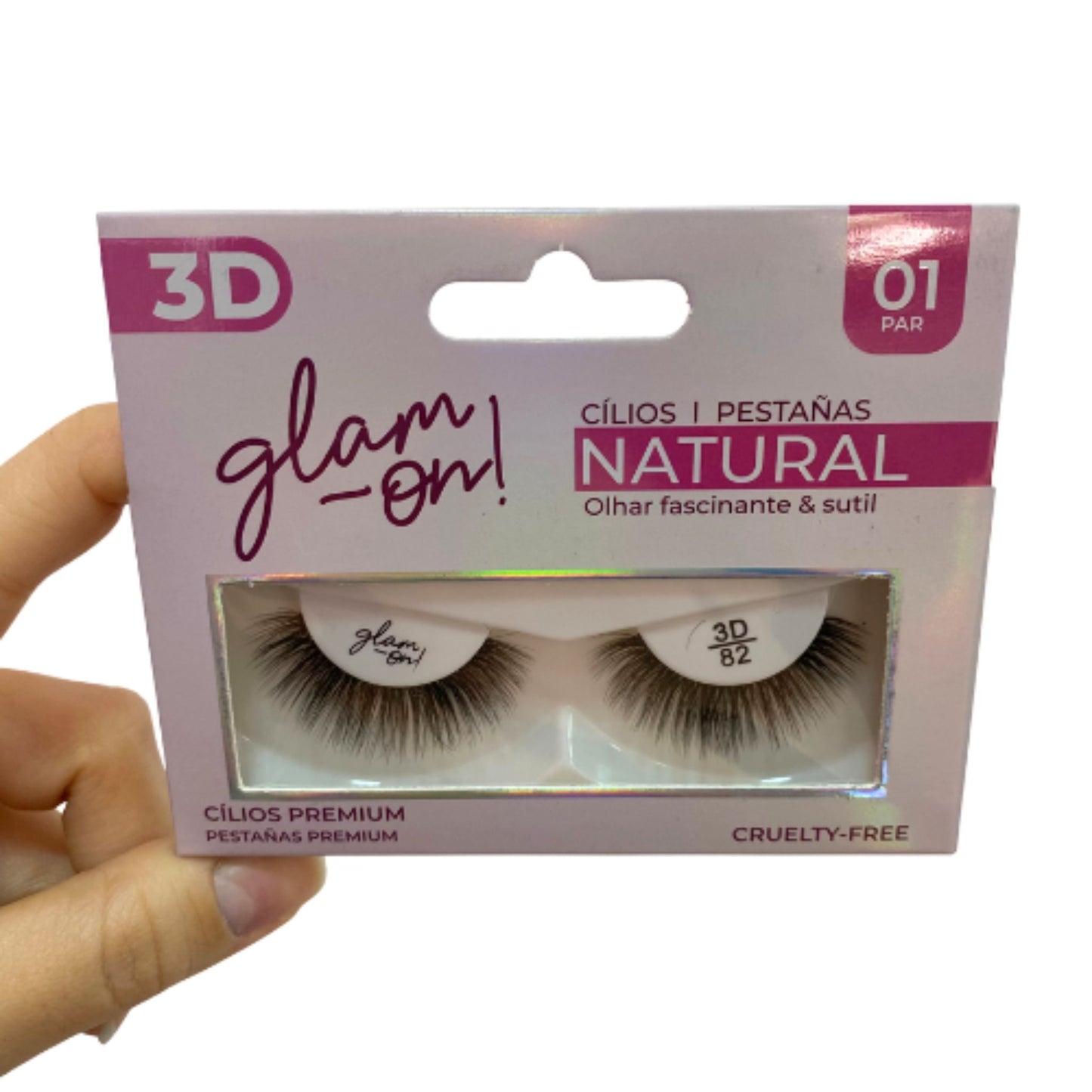 Pestaña 3D Glam On Natural 1 par #82