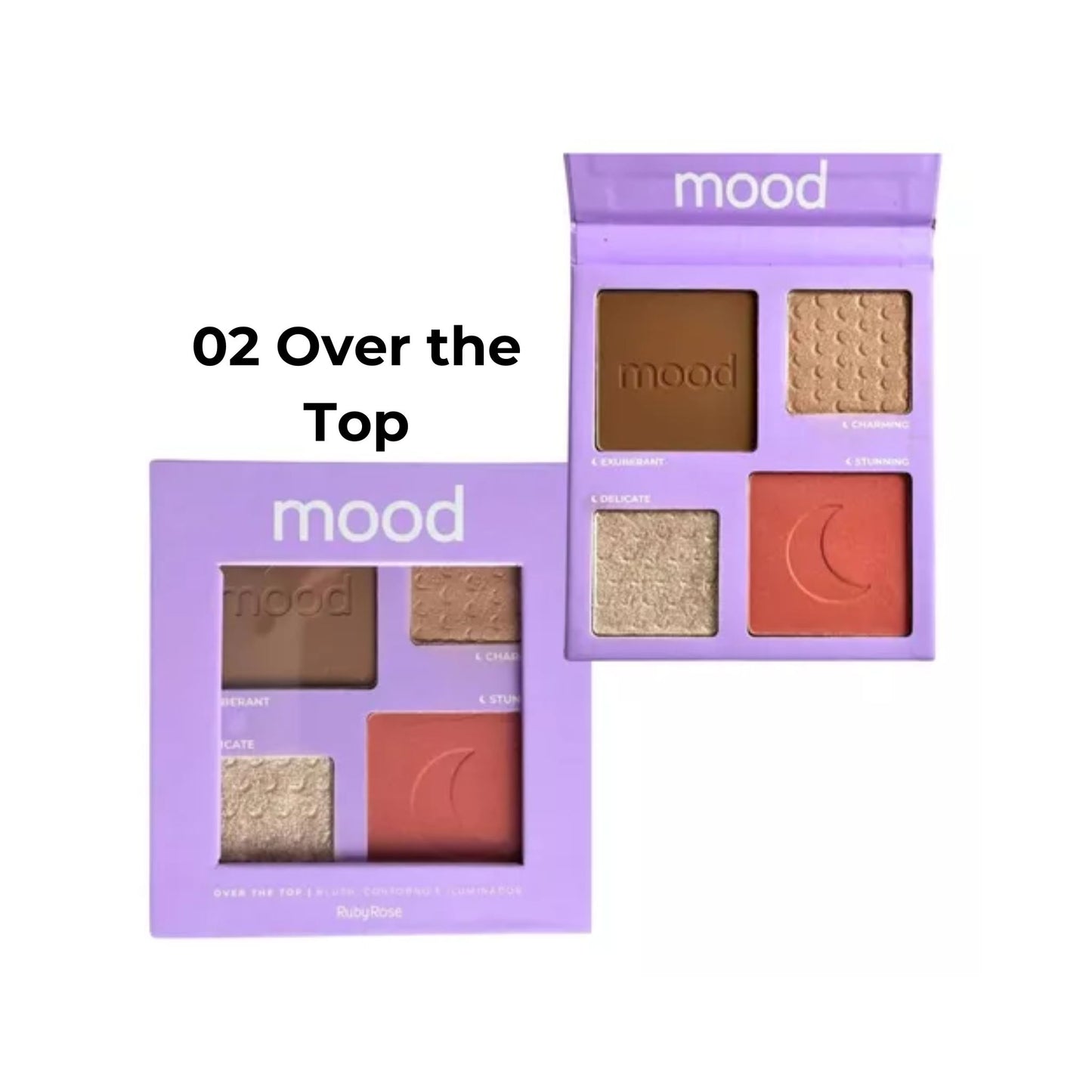 Paleta de Blush, Contorno e Iluminador Mood Ruby Rose HBF586-1/2