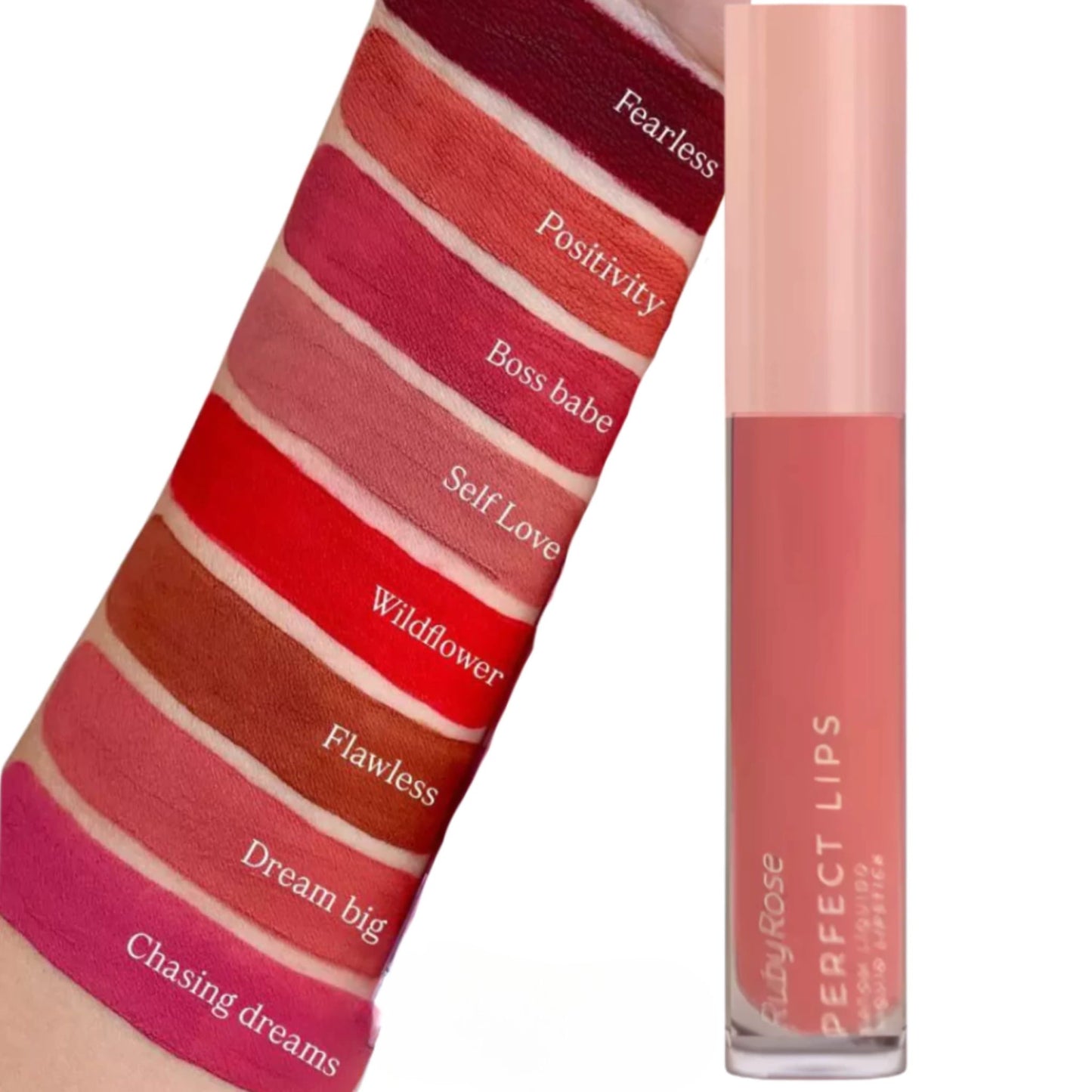 Labial Líquido Perfect Lips Línea Rosa Ruby Rose HBL6200