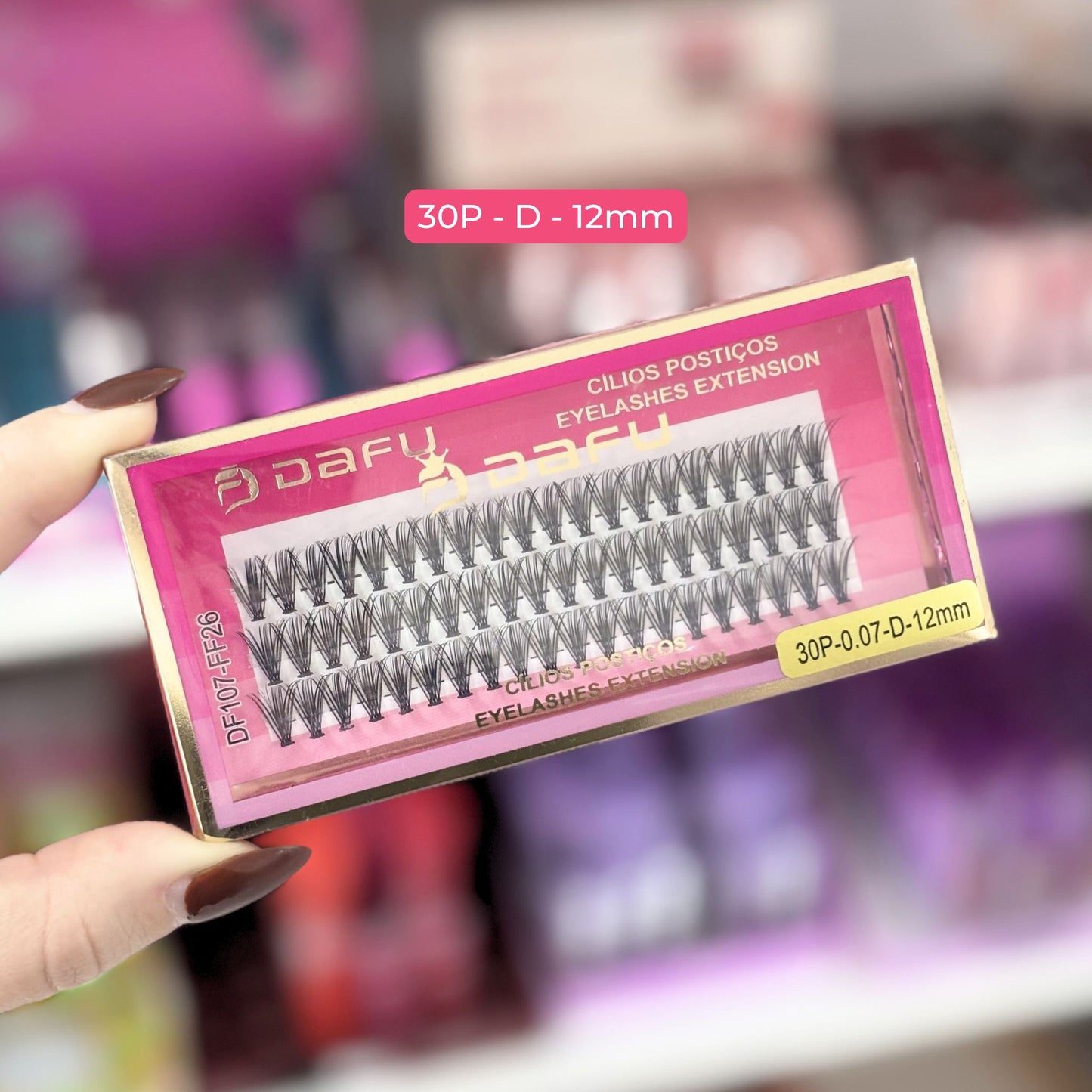 Mini Set Pestañas Cluster DAFU | 30P-D-12mm