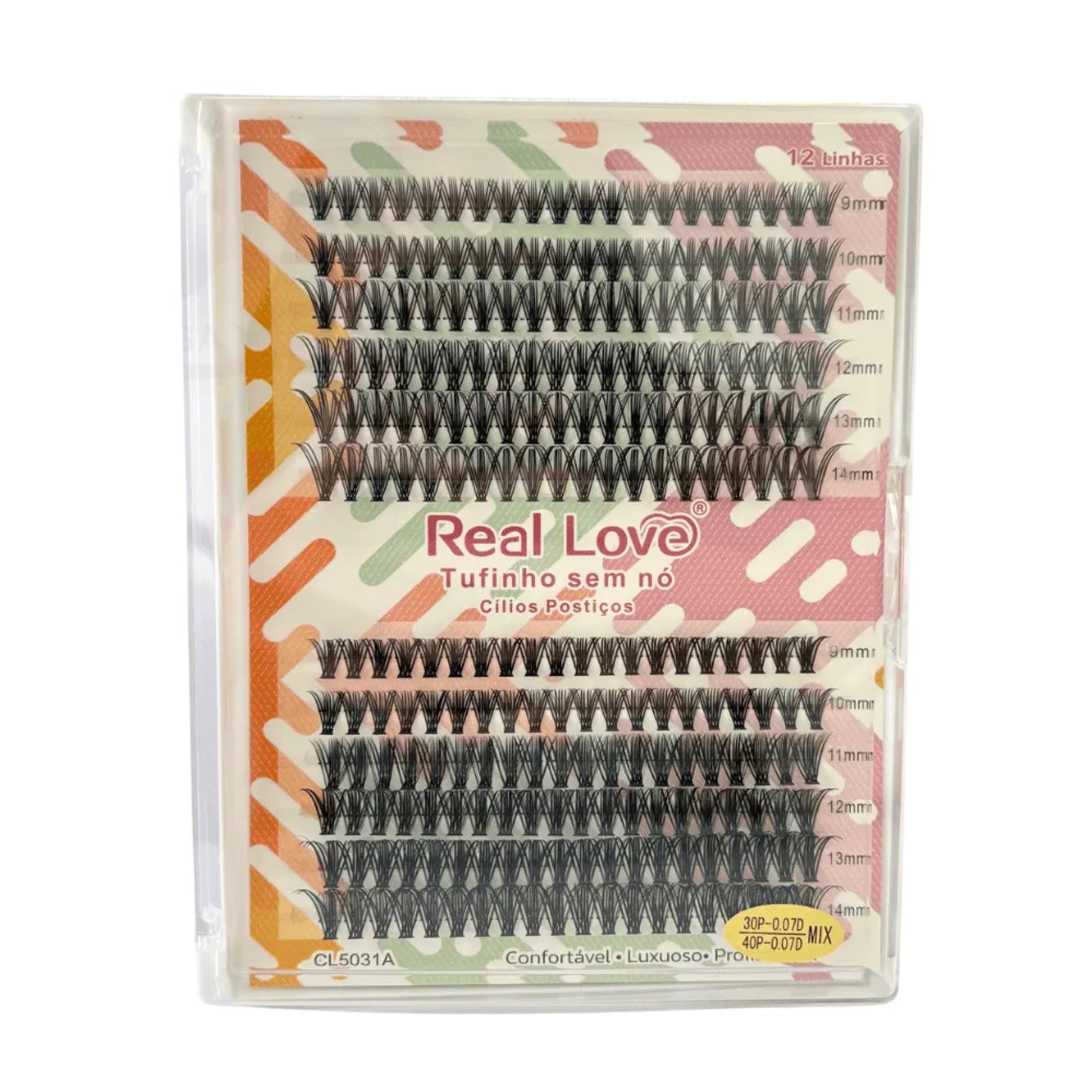 Set Pestañas Cluster Mix 30P-40P Real Love