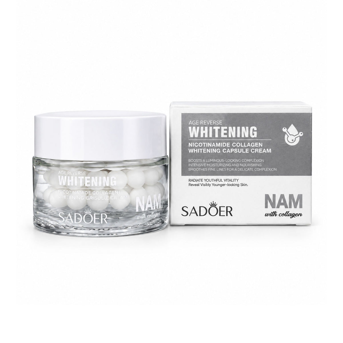 Crema Facial con Cápsulas Niacinamida Whitening Sadoer SD12254