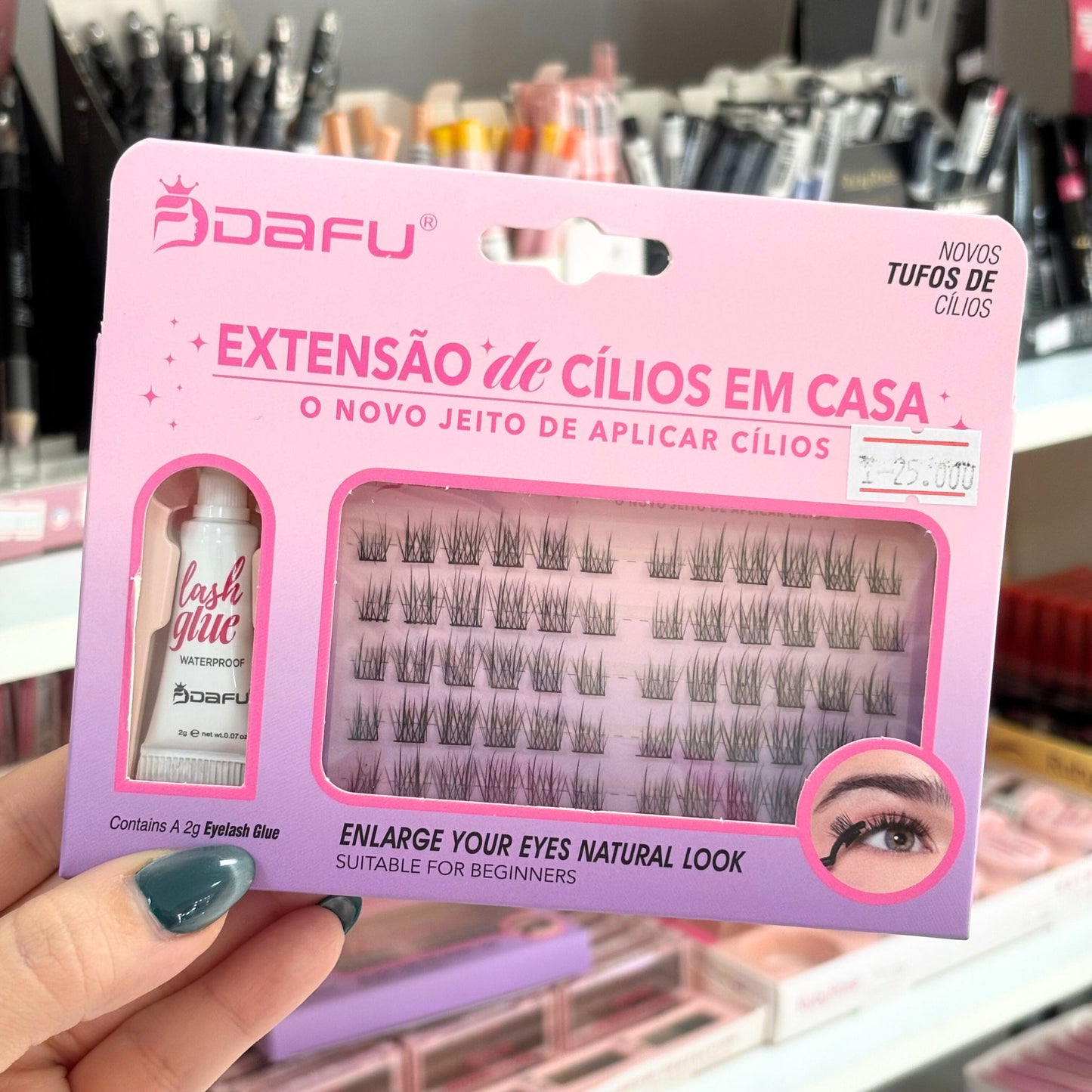 Set Pestañas + Pegamento DAFU 205-4