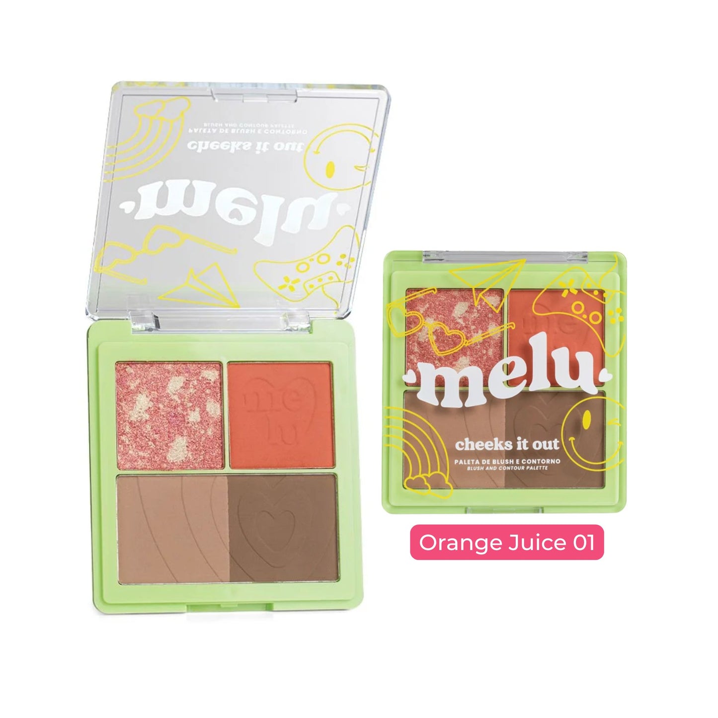 Paleta de Rubor y Contorno Cheeks It Out Melu Ruby Rose RRM1005-01