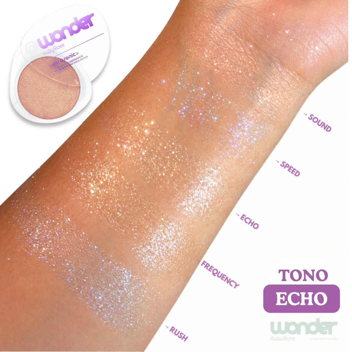 Sombra Iluminador Ultrasonic Wonder Ruby Rose HBM1013