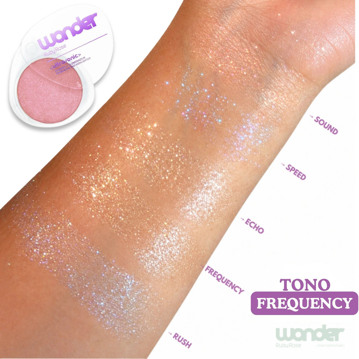 Sombra Iluminador Ultrasonic Wonder Ruby Rose HBM1013