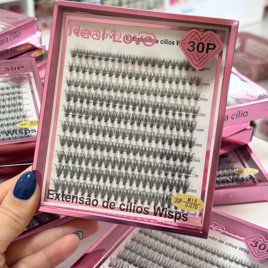 Set Pestañas Cluster 30P Real Love