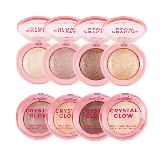 Iluminador Baked Crystal Glow Línea Rosa Ruby Rose HBM700