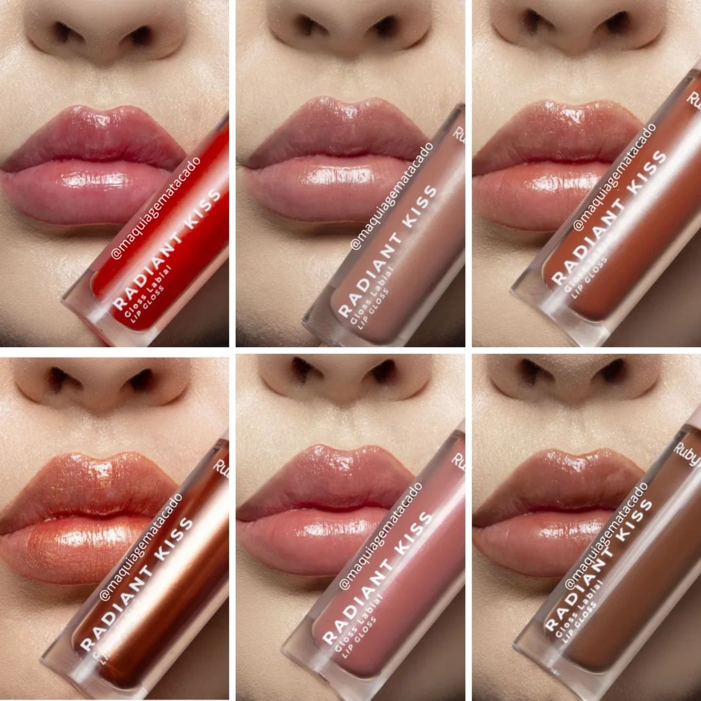 Gloss Radiant Kiss Línea Rosa Ruby Rose HBL6400