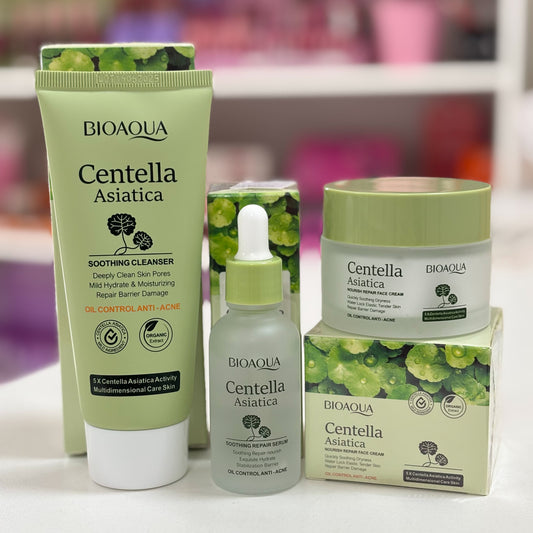 Kit Facial Centella Asiática – Rutina completa para piel sensible, oleosa y/o con acné