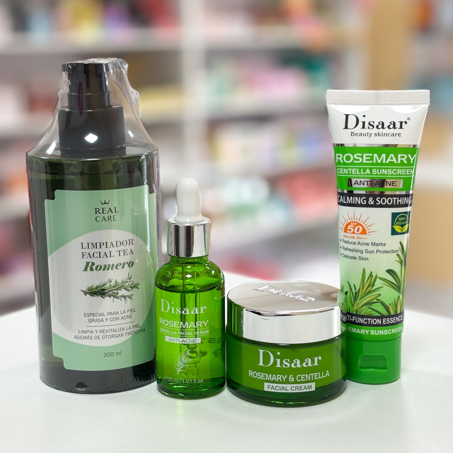 Kit Facial Romero & Centella Asiatica - Rutina para Piel Grasa y/o con Acné