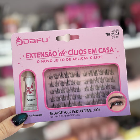 Set  Pestañas + Pegamento DAFU 205-2