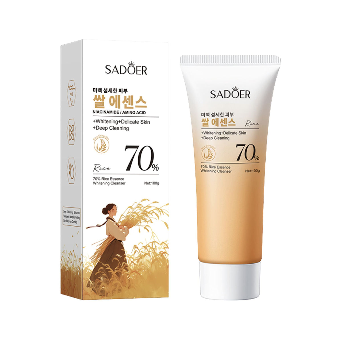 Jabón Facial 70% Rice Essence Sadoer SD77981