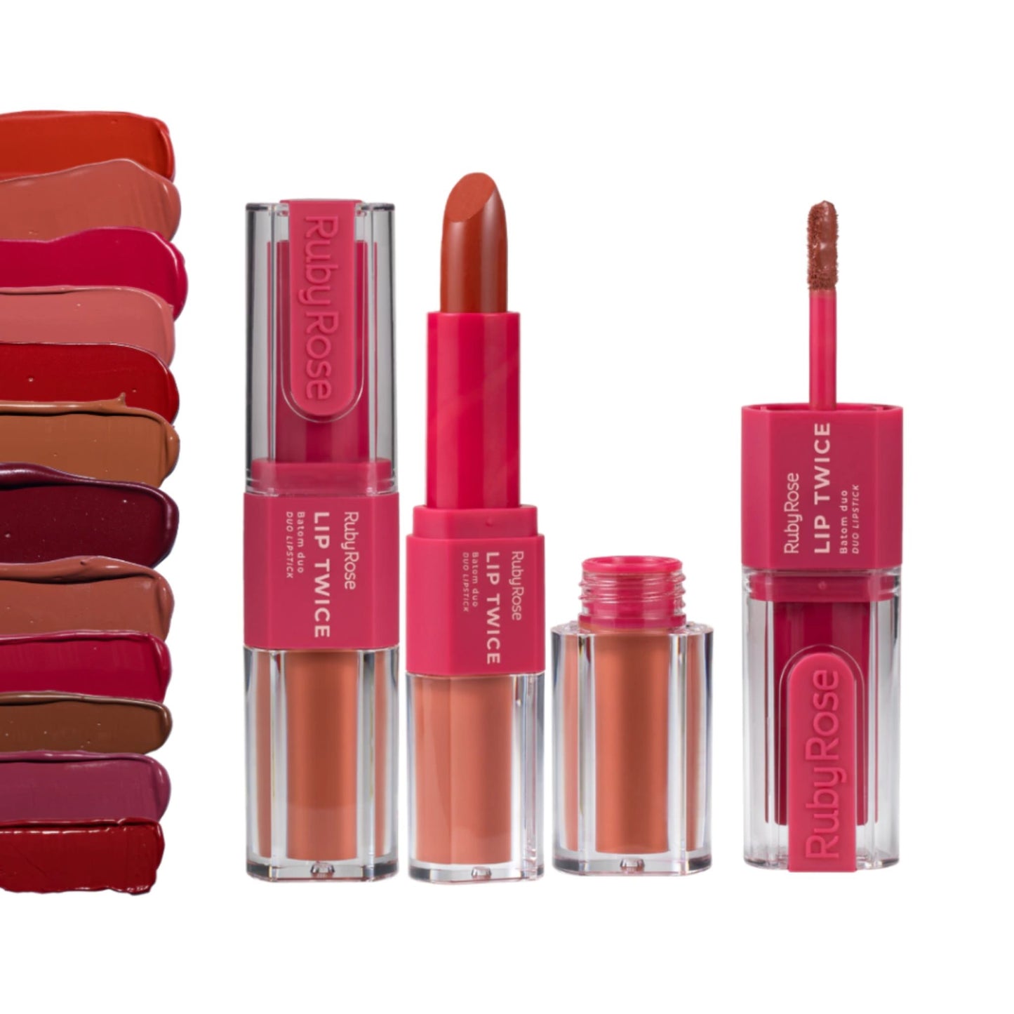 Labial Duo Matte Lip Twice Ruby Rose HBL6101