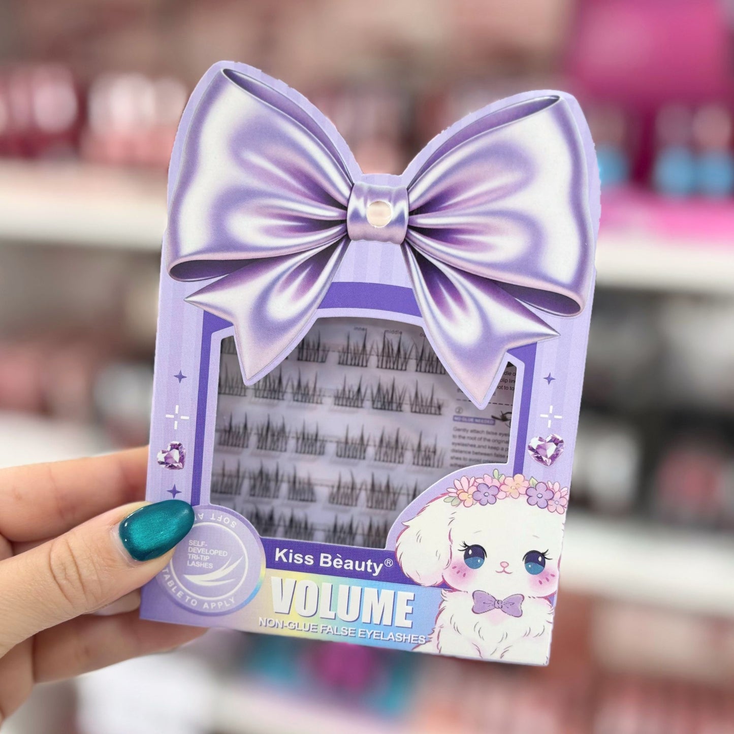Set Pestañas Cluster Kiss Beauty "Volume" 1492-03B