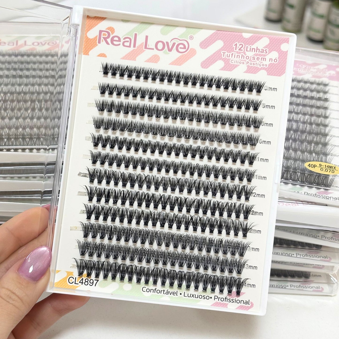 Set Pestañas Cluster 40P Real Love CL4897