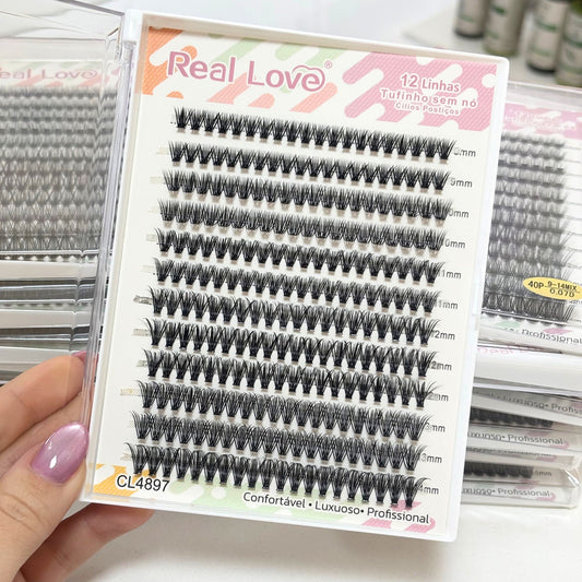 Set Pestañas Cluster 40P Real Love CL4897