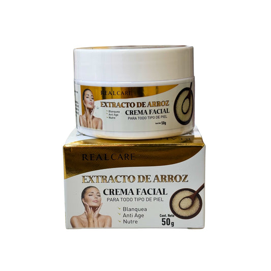 Crema Facial con Extracto de Arroz Real Care