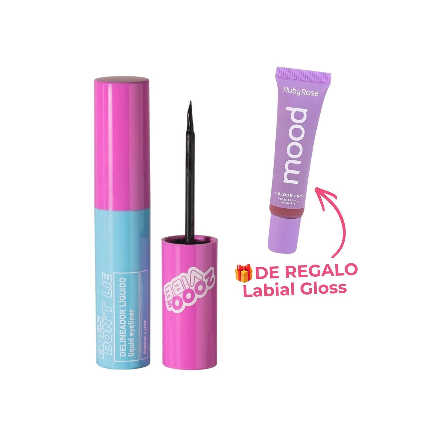 🥳 PROMO: Delineador Líquido Popstar Ruby Rose + GRATIS 1 Gloss Mood Ruby Rose