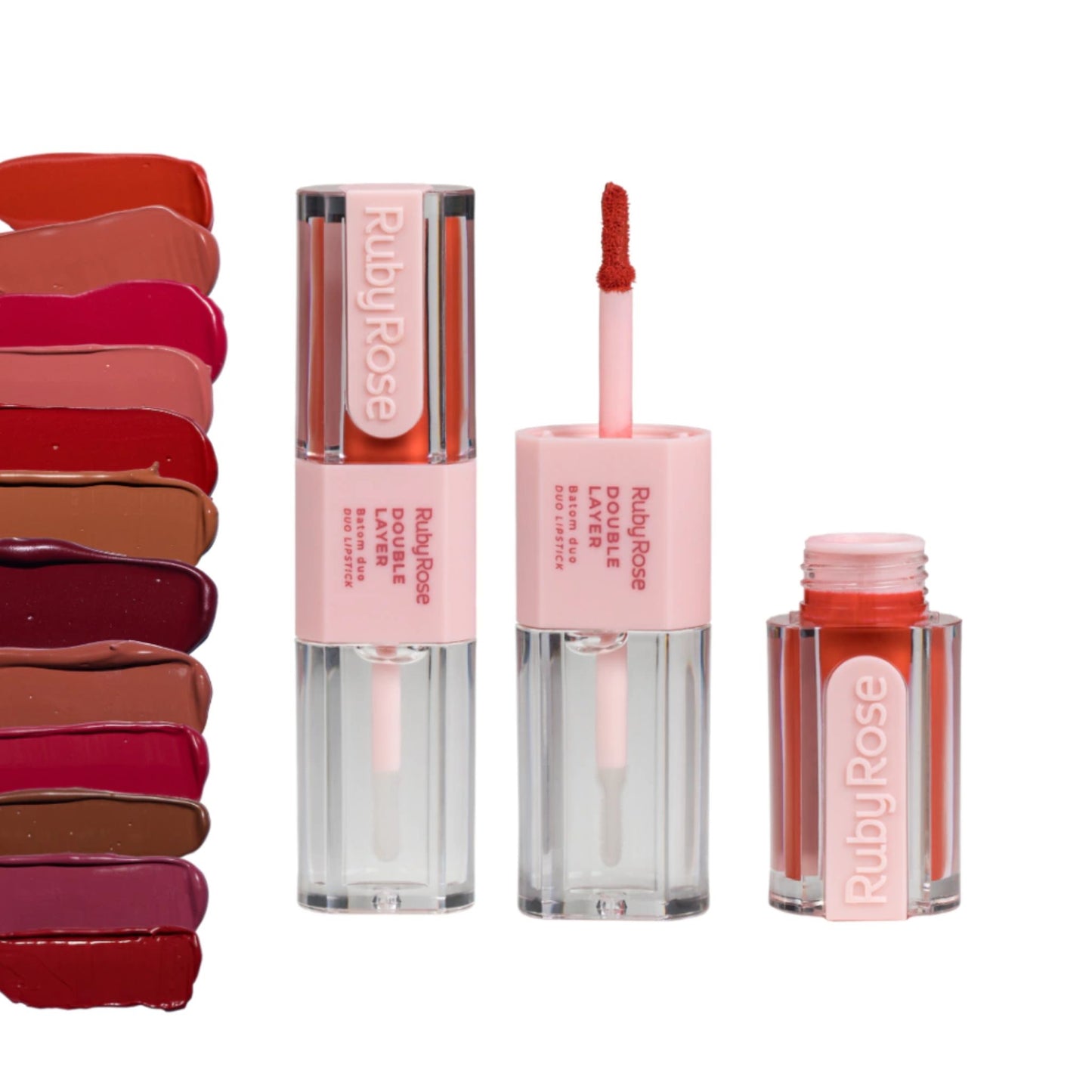 Gloss + Labial Double Layer Ruby Rose HBL6102