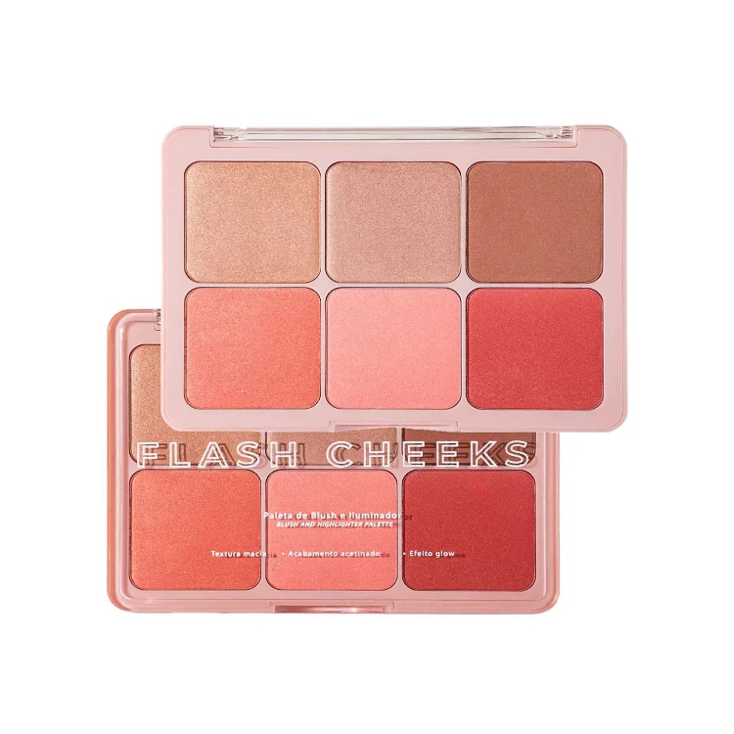 Paleta de Rubor e Iluminador Flash Cheeks Ruby Rose M1000