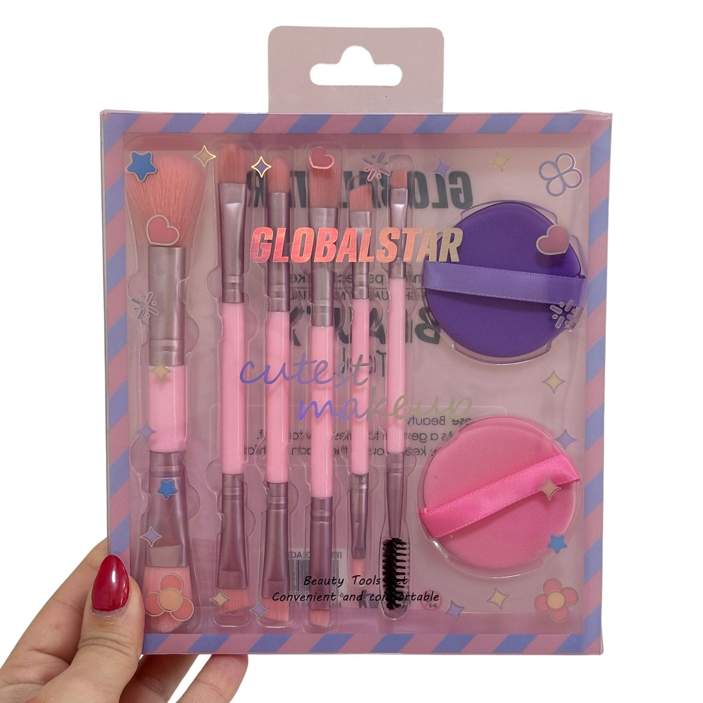 Kit de 6 Brochas Dobles + 2 Esponjas Cisnes Globalstar