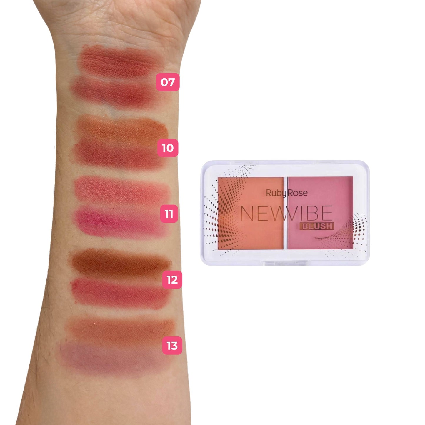Rubor Compacto Duo New Vibe Ruby Rose HB6114