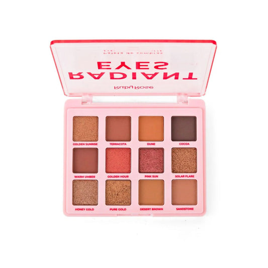 Paleta de Sombras Radiant Eyes Línea Rosa Ruby Rose HBE2201