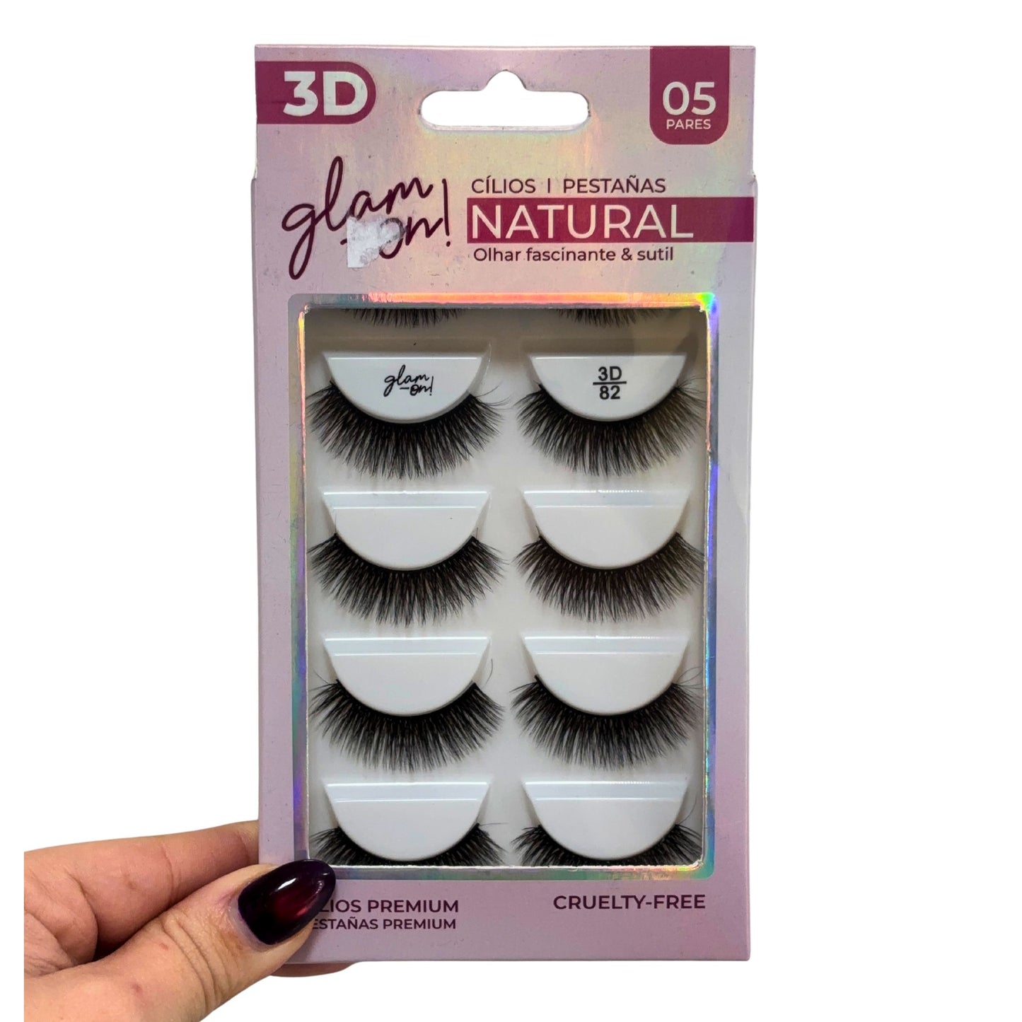 Set Pestañas 3D Glam On Natural 5 pares #82