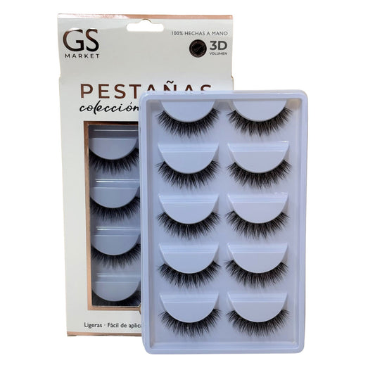 Set Pestañas 3D GS #XS085 5 pares
