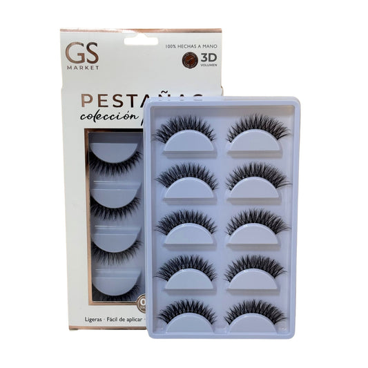 Set Pestañas 3D GS #XS108 5 pares